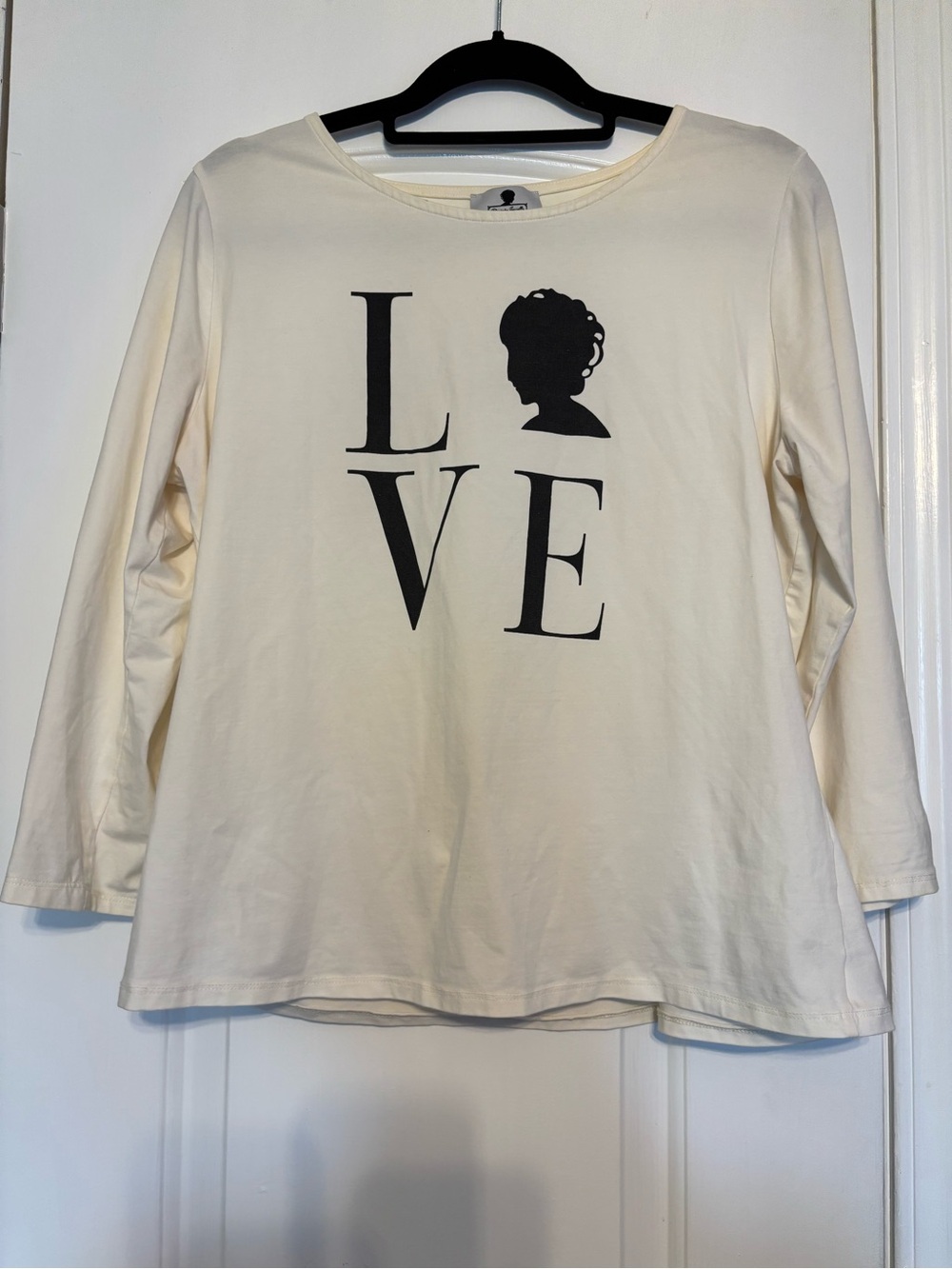 Dainty Jewells Cream Long-Sleeve LOVE Graphic Tee
